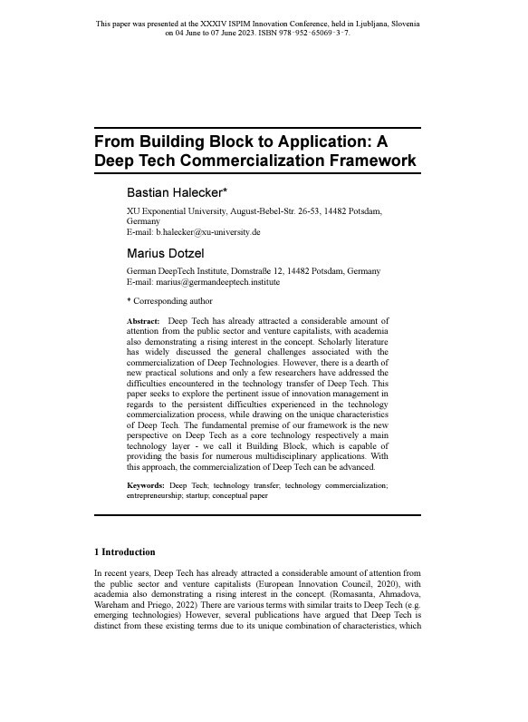 From Building Block to Application
